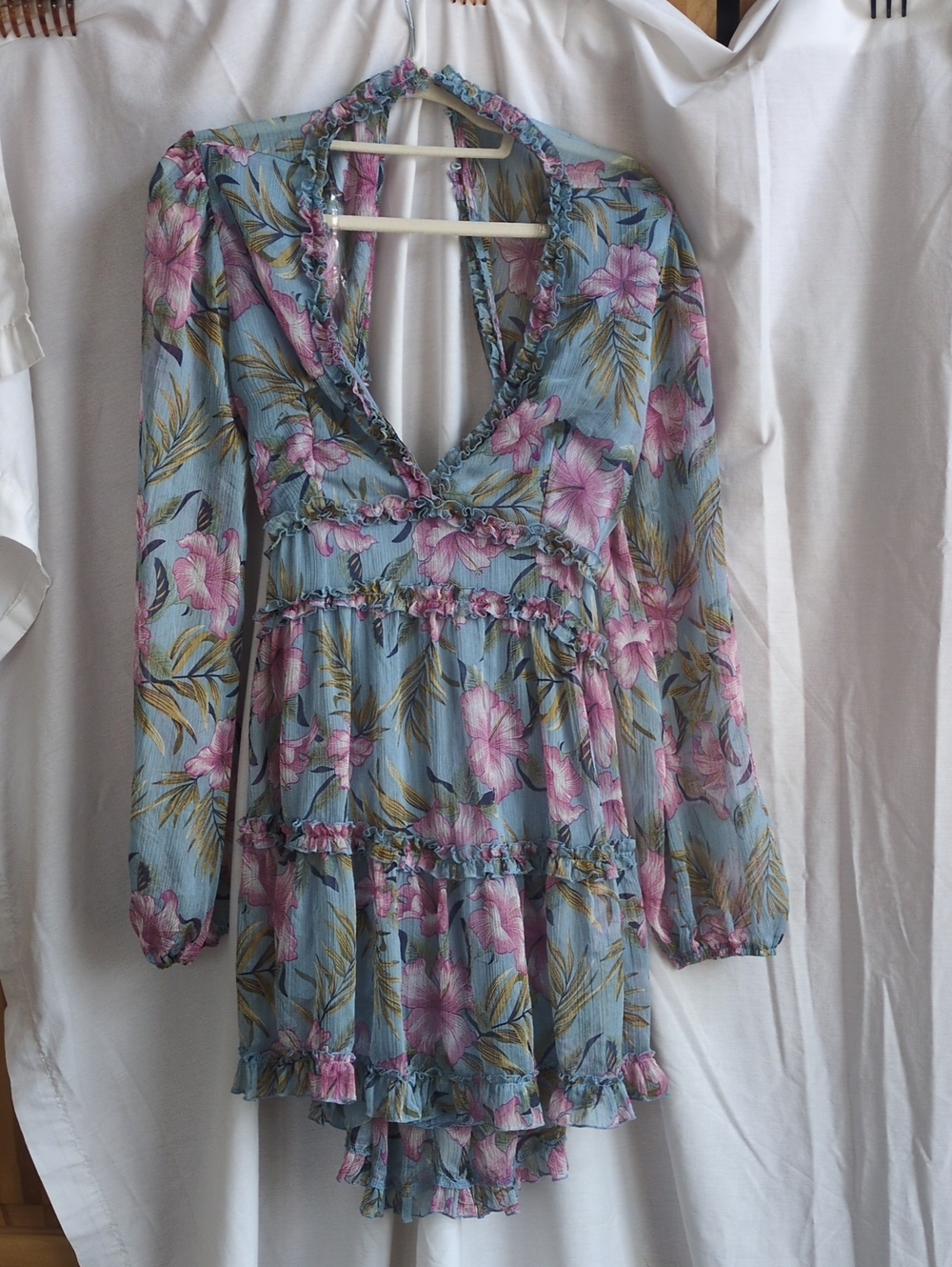 Floral V-Neck Mini Dress